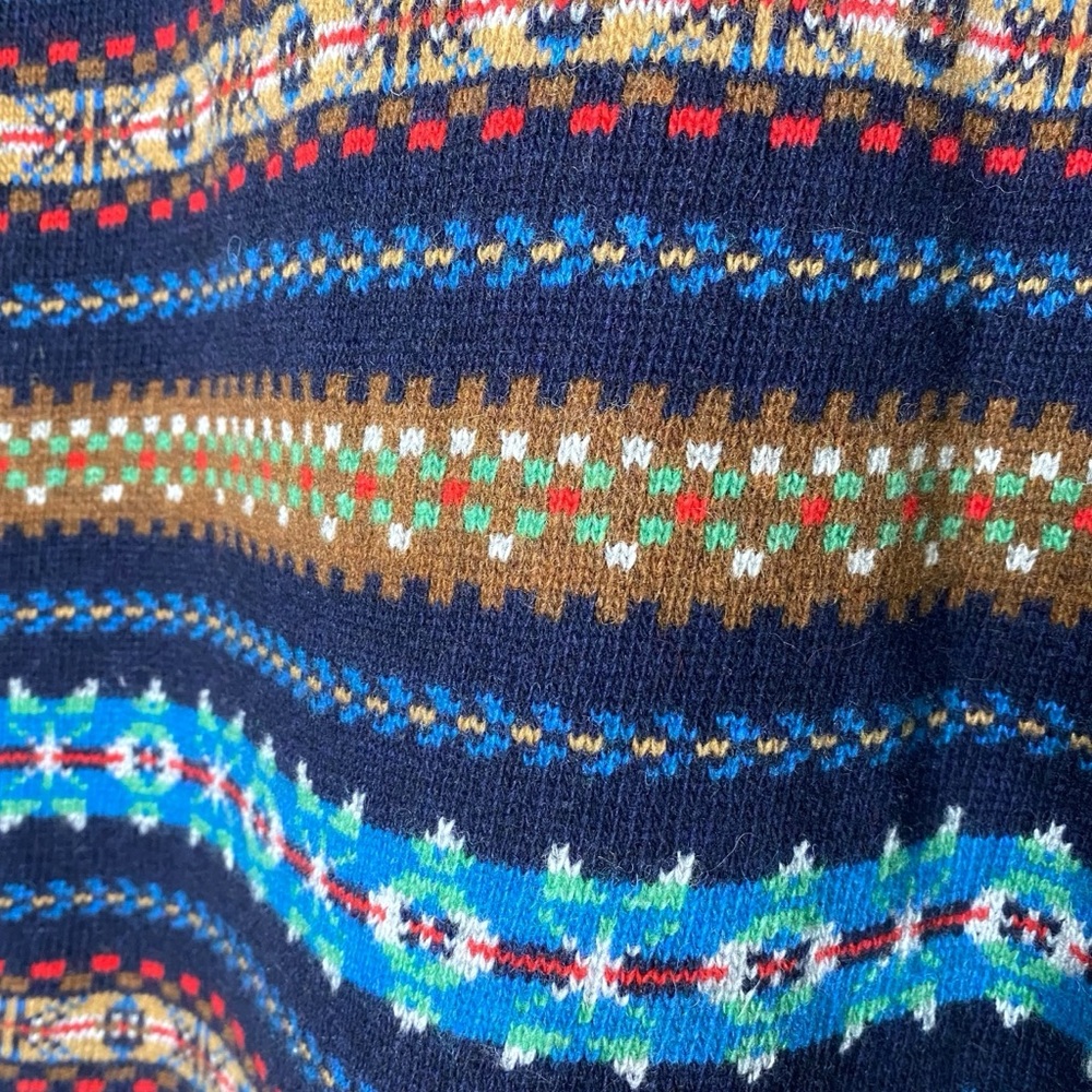 McGregor Nordic Fair Isle Sweater Men Academia Cabin Ski Snow Lambs Wool XL - Picture 7 of 11